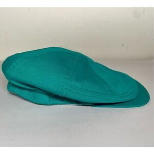 Vintage Jean Barthet CABBIE FLAT CAP Newsboy golf Gatsby Driving Ivy Green M